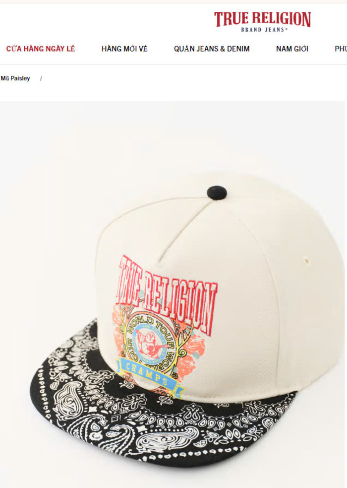 nón Jean Ông Địa nam True Religion cao cấp